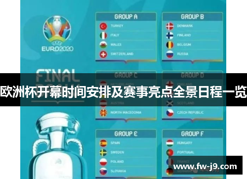 欧洲杯开幕时间安排及赛事亮点全景日程一览
